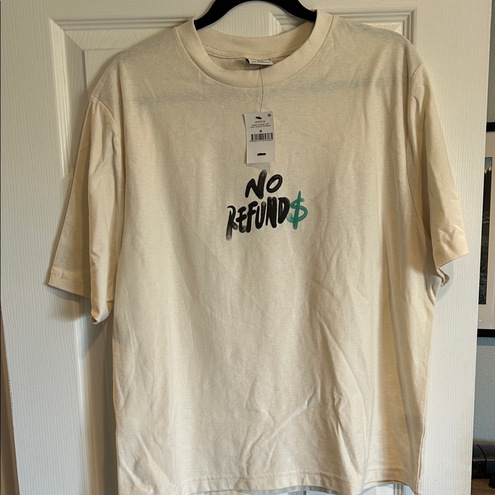 Cotton On Cream 'No Refunds' Graphic Tee